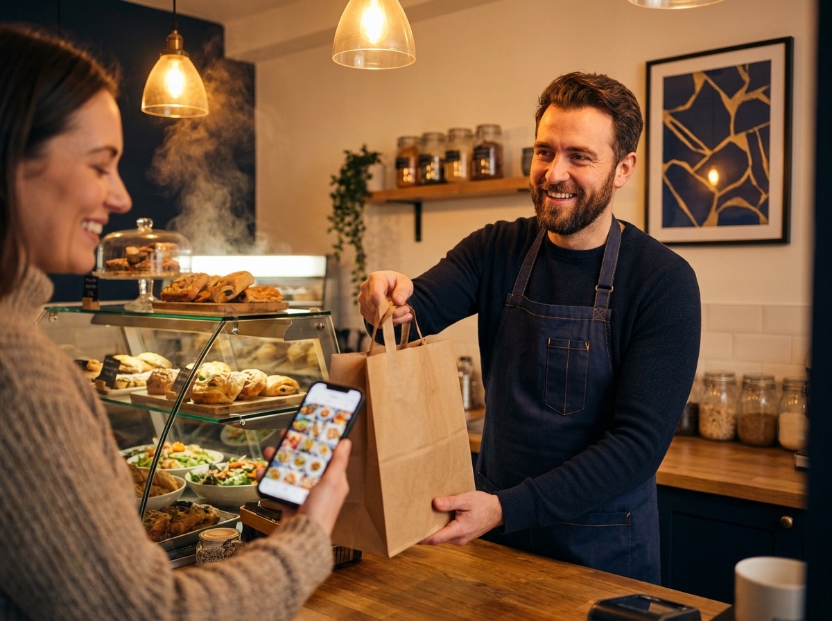 Independent restaurant taking orders with OrderFlow